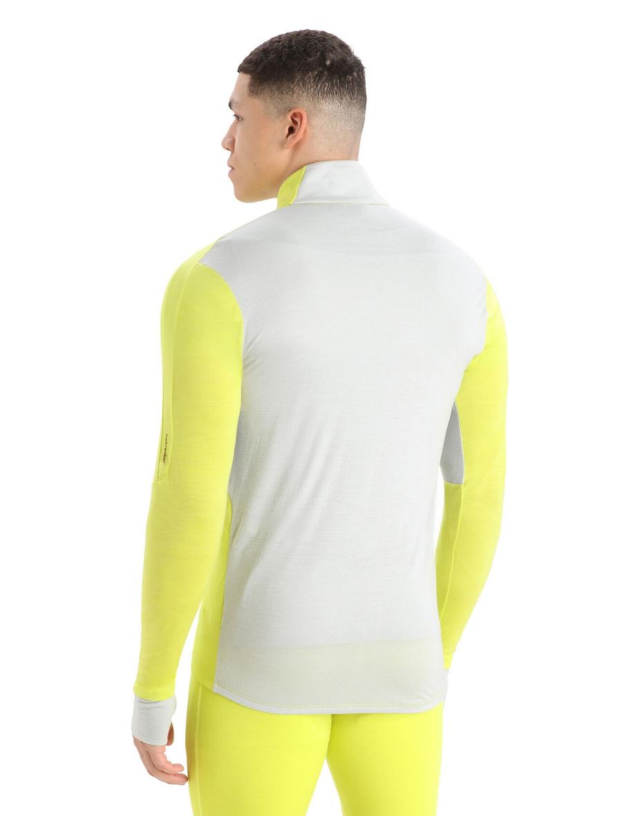 Icebreaker ZoneKnit™ Merino Long Sleeve Zip Miesten Huppari Vihreä | FI 1260RVDW